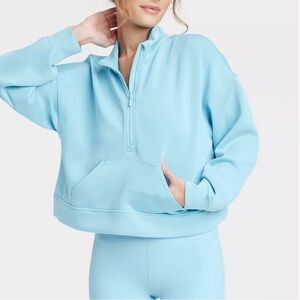 All in Motion Blue Boxy Long Sleeve Sweatshirt